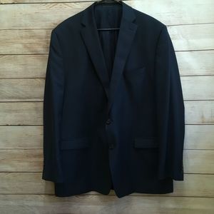 LAUREN RALPH LAUREN 100% WOOL BLAZER IN NAVY BLUE
